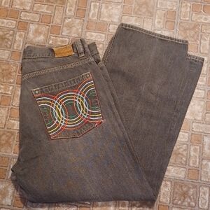 Vintage COOGI Jeans with Colorful Embroidery Mens Size 40x34